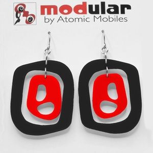 Modern Retro Earrings - Cool MOD Style Dangle